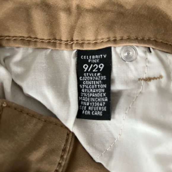 Khaki Celebrity Pink Mid Rise Skinny Size 9 Jeans-style Pants - Picture 3 of 3